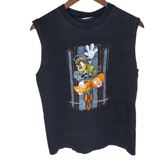 Other - Vintage Y2K Disney Mickey Mouse "Performance Skateboarding Sleeveless T-Shirt
